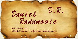 Daniel Radunović vizit kartica